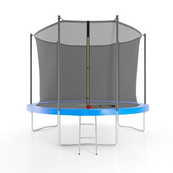 Trampoline de jardin ø 305 cm- 10FT- Filet intérieur, Matelas de protection et Echelle