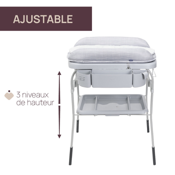 Baignoire et Change bebe sur pied Pliable 2 en 1