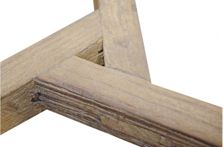 Tabouret de Bar Rond Naturel - Bois Brut