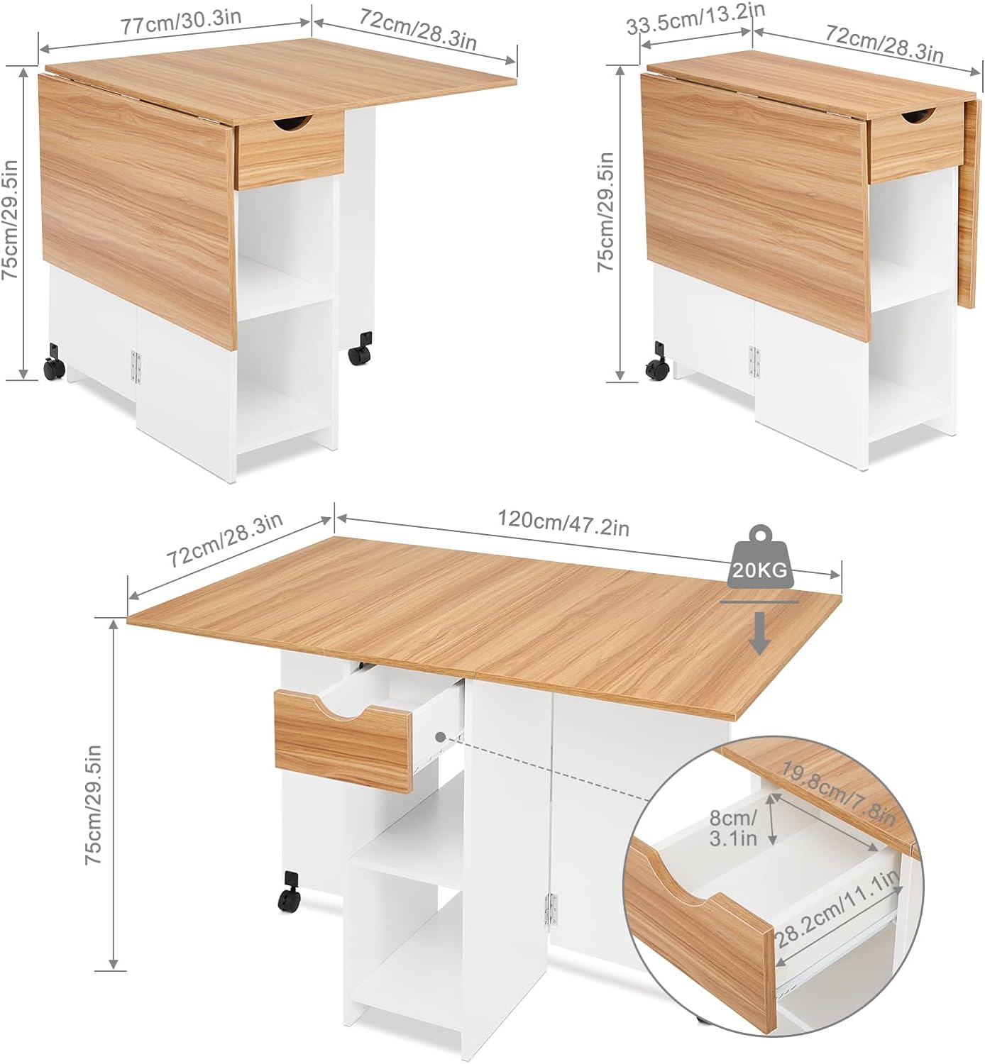 Table Pliante - 4-6 Personnes