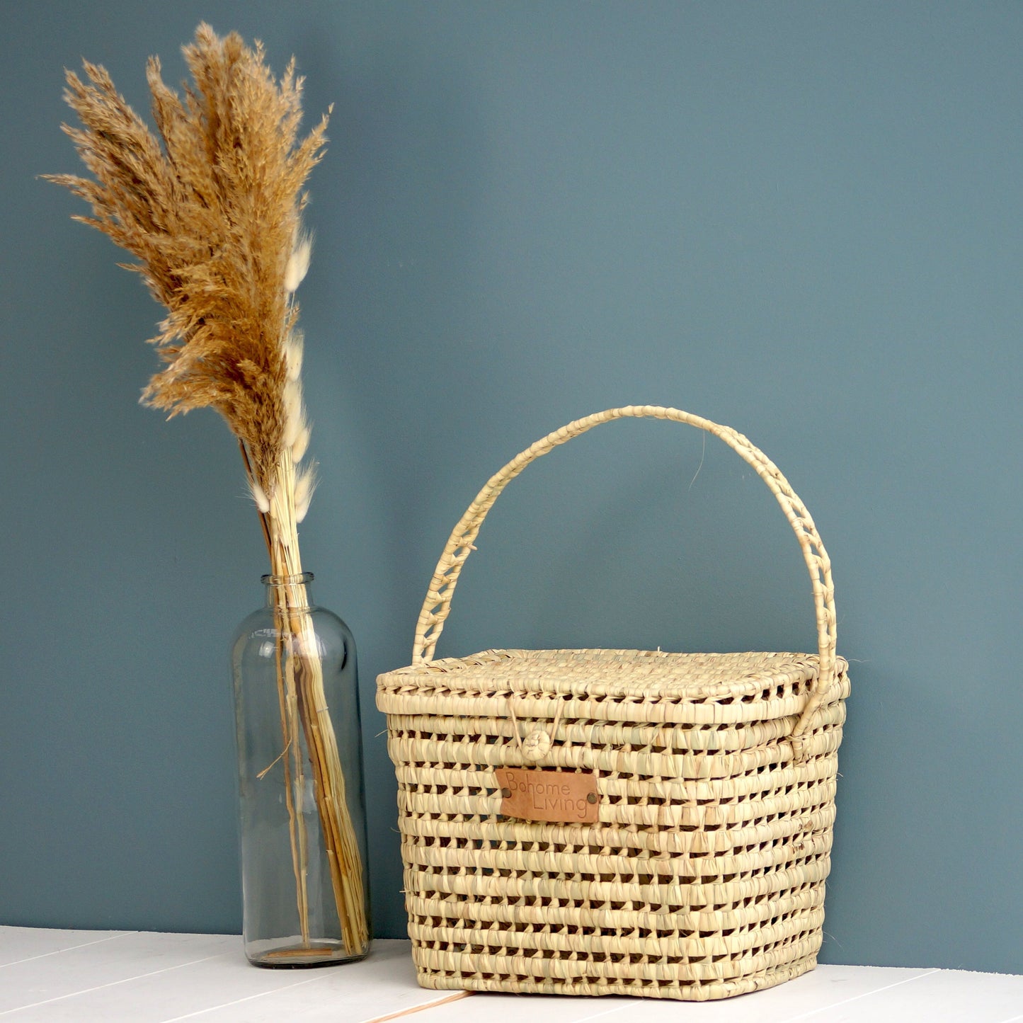 Malle de Rangement en Feuilles de Palmier 30cm