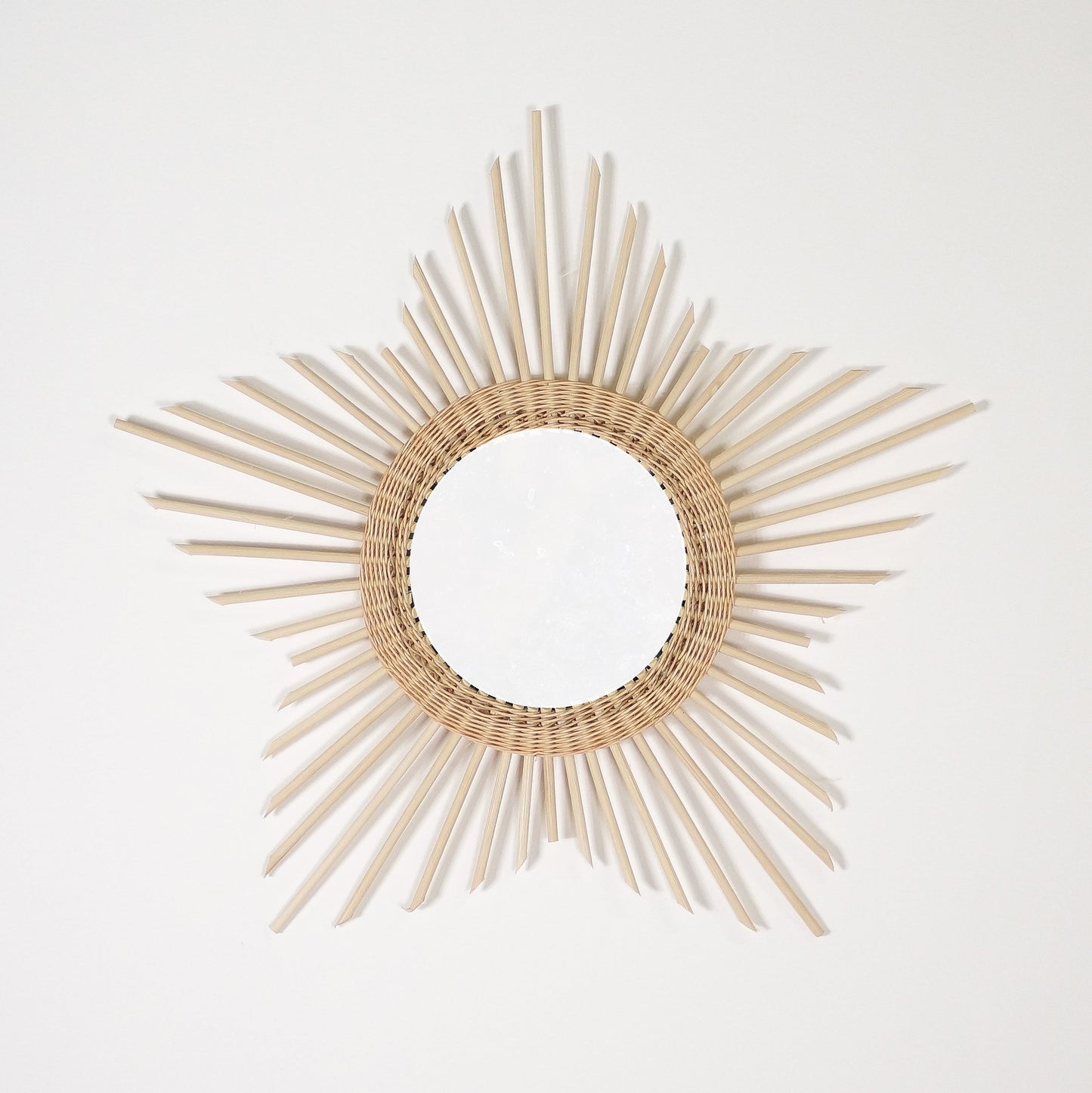 Miroir en Rotin Naturel