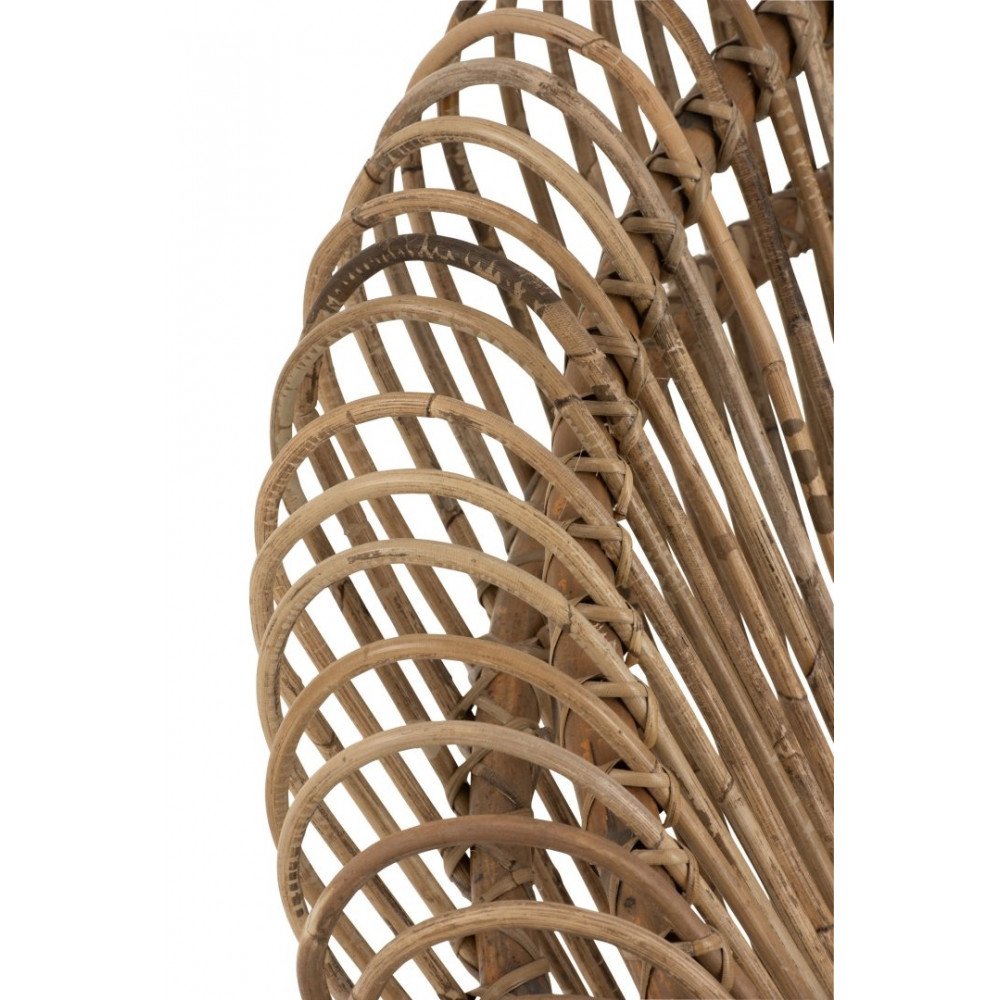 Siège Lounge avec Coussin Rotin/Fer - Naturel