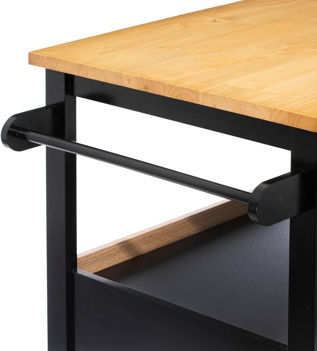 Ilot de Bar avec Rangement - Effet Chêne Naturel