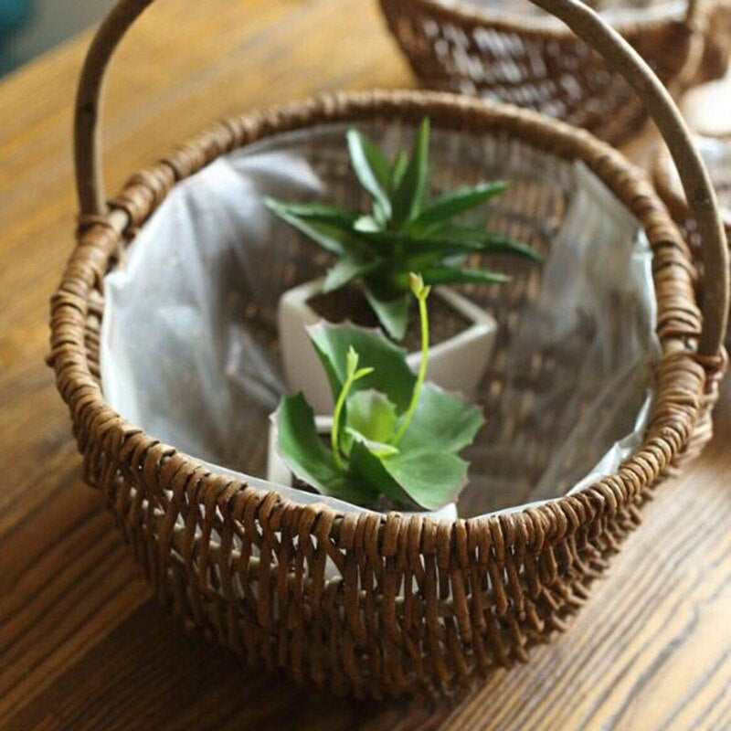 Panier Osier Style Champignon