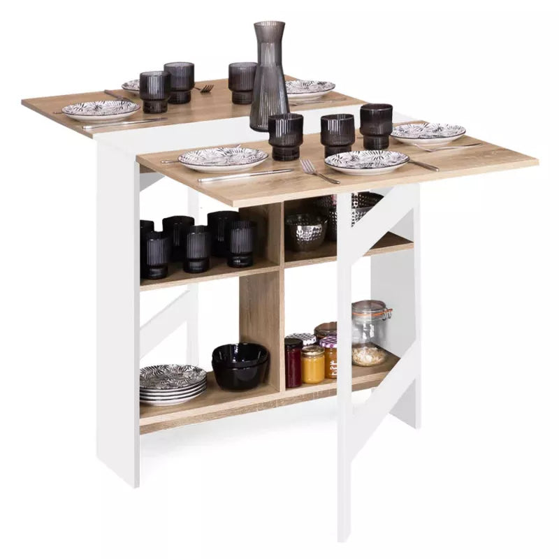 Table Console Pliable - Bois Blanc