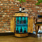 Bar Tonneau Led en Bois avec 2 Portes - 2 Étagères