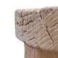 Tabouret de Bar Rond Naturel - Bois Brut