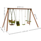 Portique en Bois 4 Jeux Balançoire