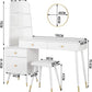 Coiffeuse avec Tabouret Miroir Commode -  4 Tiroirs