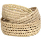 Panier Rond Plat en Feuilles de Palmier