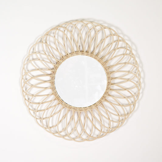 Miroir en Rotin Naturel