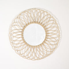 Miroir en Rotin Naturel