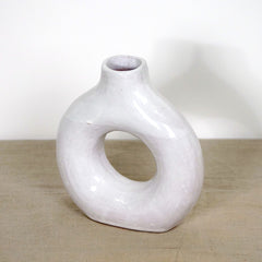 Vase en Céramique Blanche - Rond