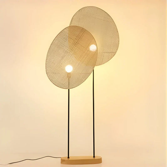 Lampadaire en rotin style asiatique